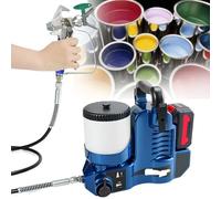 ZHIXUMM 500w Rechargeable Paint Sprayer, High-Pressure Airless Paint Sprayer, 1.1l/Min Paint Sprayer, 6 Speed Adjustment, 20v/5a Battery, For House Painting, Home Interior & Exterior, Cabinets