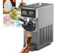 ZHIXUMM Italian Ice Maker, Slushie Machine, Drink Maker & Ice Cream Maker, 4-5kg/H Yield,Italian Home Ice Maker,With 2.5l Tank & 1l Cylinder,With Pre-Cooling Lcd Screen Grey