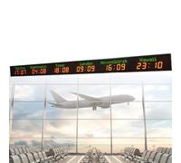ZHIXUMM World Time Zones Clock, Digital Multiple Time Zones Clock, Led World Time Clock, Gps Automatic Time Correction, 3/4/5/6 Cities World Time Clock, For Hotels/Enterprises/Airports 6cities