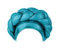 Zhiyao African Turban Women's African Headwear Women Soft Textured Headscarves Chemo Cap Pre-Tied Beanie Hat Head Wrap Sleep Hat 2023, lightblue, One size