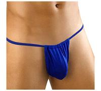 Zhiyao Men's Thong Mini Wrestling Briefs Lingerie Low Rise Thong Sexy Underwear G-Strings Backless Thongs Panties T-Back Underwear, darkblue, XXL