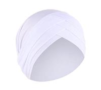 Zhiyao Turban Women's Chemo Hat Slouchy Beanie Headwear Sleep Cap for Cancer Hair Loss Chemotherapy, White, One Size Fits All