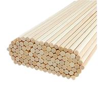 ZHIYE 100 Packs Dowel Rods 15cm x 4mm Craft Sticks Unfinished Natural Wood for DIY Craft and Art Work