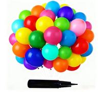 ZHIYE 200 Pack 12 10 5 Inch Party Balloons, Assorted Rainbow Multicolour Matte Latex Balloon Suitable for Birthday Party Weddings Celebrations