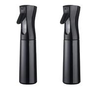 ZHIYE 2pcs Hair Spray Bottle, Continuous Water Mister Spray Bottle Empty, Aerosol Fine Mist Curly Hair Spray Bottle for Taming Hair in Morning, Hairstyling, Plants, Pets, Cleaning-5.4oz/160ml (Black)