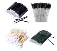 ZHIYE 350Pcs Disposable Mascara Wands Lip Brushes Set - Micro Applicator Cotton Buds Makeup Tools