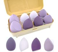 ZHIYE 8 Pack Makeup Sponge, Latex Free Beauty Makeup Blending Sponge Blender Foundation Sponges Concealer Sponges for Liquid, Creams and Powders, Purple Style