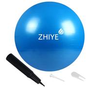 ZHIYE Blue Pilates Ball 55 CM Yoga Exercise Ball Core Fitness Bender, Yoga, Stability, Barre, Training Physical Therapy Swiss Ball Gym Home