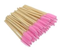 ZHIYE Eyelash Mascara Brushes with Wooden Handle, 50pcs Wands Applicator Eyebrow Brush Makeup Kit, Eyebrow Castor Oil Brush Makeup Tool