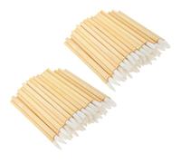 ZHIYE Lip Brushes, 100Pcs Lip Brushes with Wooden Handle Make Up Brush Lipstick Lip Gloss Wands Applicator Tool Makeup Beauty Tool Kits