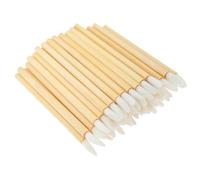 ZHIYE Lip Brushes, 50Pcs Lip Brushes with Wooden Handle Make Up Brush Lipstick Lip Gloss Wands Applicator Tool Makeup Beauty Tool Kits