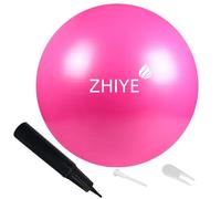 ZHIYE Pink Pilates Ball 55 CM Yoga Exercise Ball Core Fitness Bender, Yoga, Stability, Barre, Training Physical Therapy Swiss Ball Gym Home