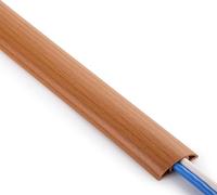 ZhiYo 10ft Cord Covers for Wires on Floor, Cord Hider Floor Hide Extension Cords, Soft PVC Cable Cover Cable Protector, Cable Cavity W0.62in H0.31in, Yellow Oak Wood