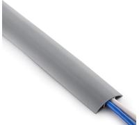 ZhiYo 10ft Cord Covers for Wires on Floor, Cord Hider Floor Hide Extension Cords, Soft PVC Cable Cover Cable Protector, Cable Cavity W0.62in H0.31in, Gray