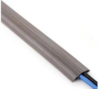 ZhiYo 10ft Cord Covers for Wires on Floor, Cord Hider Floor Hide Extension Cords, Soft PVC Cable Cover Cable Protector, Cable Cavity W0.52in, H0.32in, Gray Oak Wood