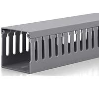 ZhiYo 3 x 3 Inch Server Rack Cable Management,6.4FT Cable Duct Cable Raceway Kit,Electrically Safe PVC for Network Cable Management,Open Slot Wire Raceway for Under Desk Computer,Wire Duct 2 x L3.2FT