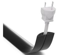 ZhiYo 5.6ft Cord Covers for Wires on Floor, Cord Hider Floor Hide Extension Cords, Soft PVC Cable Cover Cable Protector, Wire Cavity W0.62in H0.31in, Black