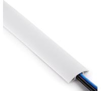 ZhiYo 5.6ft Cord Covers for Wires on Floor, Cord Hider Floor Hide Extension Cords, Soft PVC Cable Cover Cable Protector, Wire Cavity W0.62in H0.31in, White