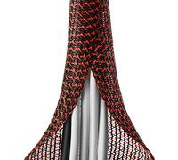 ZhiYo Cable Sleeve, 6.6ft - 1/2 inch, Black - Red