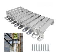 Zhiyu666 10X Fence Panel Security Brackets, Galvanized Steel Fence Clips For Panels, Fits 4"x4" Posts, Concrete Or Wooden Fence Post Brackets, Anti-Rattle Fences Brackets With Screws