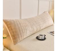 Zhiyuan Fluffy Soft Fleece Body Pillow Cover Plush Warm Long Pillow Case Only 45 x 120 cm, Champagne