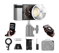 Zhiyun Molus X100 Combo Led Video Light, w/upgrade version Handle Battery 100w COB Studio Light 2700K~6500K CRI:95 TLCI:97, ZY to Bowens Mount Adapter for Outdoor Shooting Live Streaming