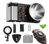 Zhiyun Molus X100 Pro 100W LED Video Light CCT 2700K~6500K CRI?95 TLCI?97 ZY Mount App Control Music Mode Continuous Lighting w/Bowens Mount Adapter + ZY Mount Softbox + 15600mAh Grip Battery