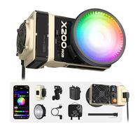ZHIYUN MOLUS X200 RGB COMBO 200W Video Light [Official] Handheld Professional Photography Lighting Portable Continuous Output Lighting Bowens Mount 2500K~10000K CRI≥95 TLCI≥97 Only 830g for Youtuber