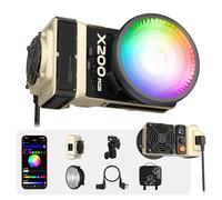 ZHIYUN MOLUS X200 RGB Standard 200W Video Light [Official] Handheld Continuous Output Lighting Portable Professional Photography Lighting Bowens Mount 2500K~10000K CRI≥95 TLCI≥97 Only 830g for Youtube