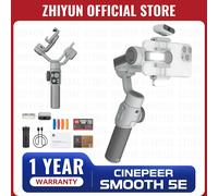 ZHIYUN Official CINEPEER SMOOTH 5E 3-Axis Phone Gimbal with LED Fill light AI tracking module Suitable for iPhone 16 Pro/Xiaomi Standard package