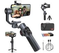 ZHIYUN Smooth-5S Combo [Official] iPhone 3 Axis Gimbal Stabilizer with Magnetic Lights, Smartphone Gimbal with Tripod, Cell Phone Stabilizer for FilmIC Pro, Vlog,