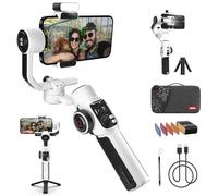 ZHIYUN Smooth-5S Combo [Official] iPhone Gimbal Stabilizer, Handy 3-Axis Gimbal with Two Front and Rear Fill Lights, with FilmIC Pro, Vlog, Youtube and TikTok (with Tripod)