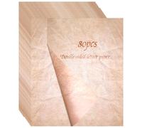 ZHIYUQL 80 Sheets Vintage Paper Old Double-Sided Letter Paper A4 Handmade Paper Certificate Paper A4 Printable for Invitations Letters Craft Paper (Light Yellow), Vintage Writing Paper