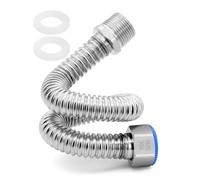 ZHIYUQL Reinforced Hose 3/4 Inch Stainless Steel Corrugated Pipe G3/4 DN20 Connection Pipe, 304 Stainless Steel Flexible Hose 40 cm Universal Connection Pipe for Installations on Hot Water Storage