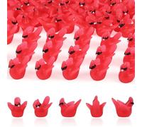ZHIYUXI 36pcs Mini Resin Red Cardinals Gifts Birds Animals Miniature Figurines Bulk Christmas Ornaments Fake Red Bird Decor Cardinal Figurine for Crafts Garden Cake Decoration Tiny Trinkets