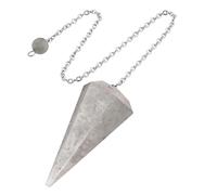 ZHIYUXI White Labradorite Pendulum Crystal Witchcraft Supplies Reiki Supplies Crystal Pendulum Necklace Dowsing Divination Tools Pendulos De Energia