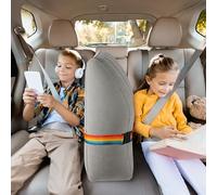 Zhizaiql Inflatable Car Seat Divider, Back Seat Divider for Kids to Stop Fighting and Reduce Stress for Parents On Long Driving, Portable Inflate and Deflate (Gray)