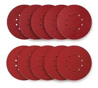 ZHJAN 20pcs Sanding Discs【Large Size】,225MM/9 inch/10 Hole Sandpaper Set,Hook and Loop,2 * 40/60/80/100/120/150/180/240/320/400 Sanding Pads for Drywall Sander Long Neck Sander