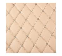 ZHJBD Faux Leather Fabric 100x158 cm Embroidered Plaid Leather Fabric Sponge Car Interior Roof Car Seat Material for Upholstery, Sofa, Bed, Door Decor(Color:2#)