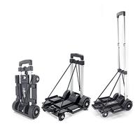 ZHJINGYU Aluminium Folding Hand Truck Sack Barrow 100lb 4 Wheel