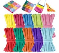 Zhjiutak 1000 Pcs Weaving Looms Loops,Refill Loops Potholder Multi Colored Weaving Machine Loop Weavings Craft Bands for DIY Crafts Supplies Kids Adults(10 colors1000 Items)