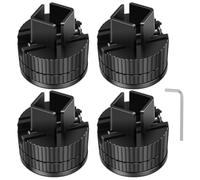 Zhjiutak 4Pcs Adjustable Furniture Risers with Nonslip Bottom,Chair Risers,Stackable Bed Lifter Versatile Bed Raising Blocks 5.6cm Table Leg Extenders for Table Desk Couch Chair Sofa Cabinet Legs