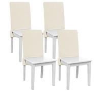 Zhjiutak 4Pcs Dining Chair Back Covers, 38x49cm Elastic Polyester Chair Back Washable Protective Cover Backrest Slipcover for Home Office Bar(Beige)