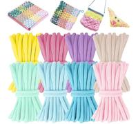 Zhjiutak 600 Pcs Weaving Looms Loops,Refill Loops Potholder Multi Colored Weaving Machine Loop Weavings Craft Bands for DIY Crafts Supplies Kids Adults(8 Colors 600 Items)