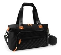 Zhjiutak Baby Changing Bags Nappy Tote Bag Oxford Cloth Waterproof Baby Diaper Bag for Mom and Dad with Pacifier Holder and Portable Changing Mat 40X26X7CM