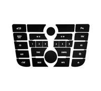 ZHjLut Compatible With Vauxhall For Astra For GTC For Meriva B 2009-2015 Button Sticker Climate Radio Panel Repair Car Accessories Refinishing Switch(TypeC-CD)