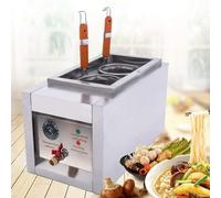 ZHJOPP Commercial Pasta Machine with Precise Temperature Control From 30 To 110°C, Single Bar with Two Holes, Suitable for Ramen, Noodles and Vegetables
