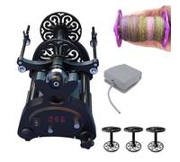 ZHJOPP Electric Winding Machine, Mini Winding Machine with Digital Display and Foot Switch, Stepless Speed Regulation, for Yarn Weaving (Black)