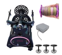 ZHJOPP Electric Winding Machine, Mini Winding Machine with Digital Display and Foot Switch, Stepless Speed Regulation, for Yarn Weaving (Pink)
