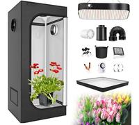 ZHJOPP Indoor Grow Tent for Seedlings & Mushrooms,Complete with Dimmable Full Spectrum LED Grow Light, 80x80x160cm for Optimal Plant Growth
